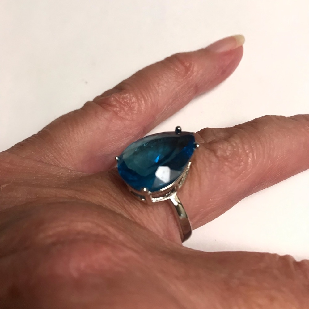 Blue Topaz 925 Sterling Silver Ring